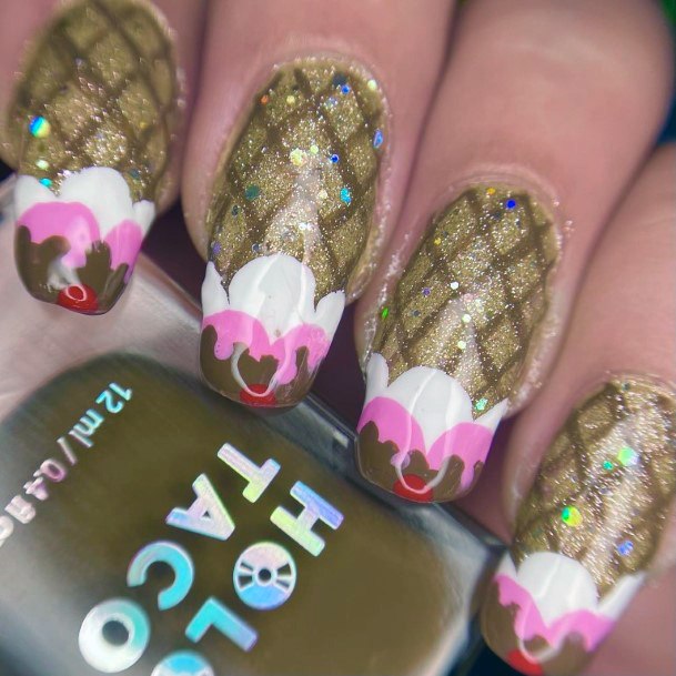 Stunning Ice Cream Nail On Lady