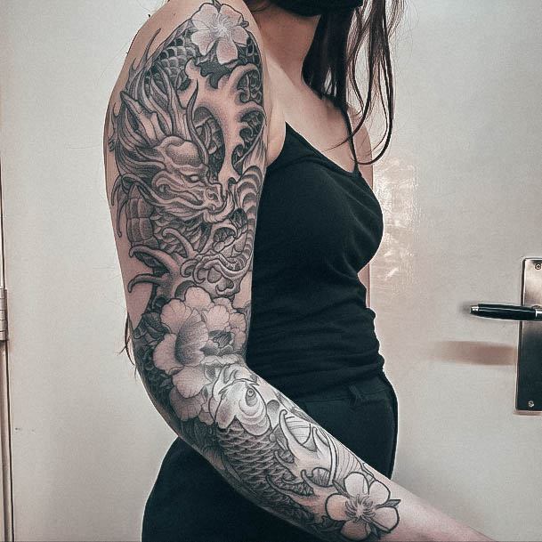 Stunning Japanese Tattoo On Lady