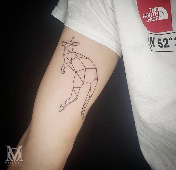 Stunning Kangaroo Tattoo On Lady