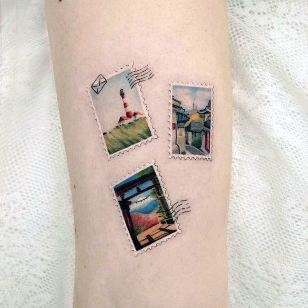 Stunning Landscape Tattoo On Lady