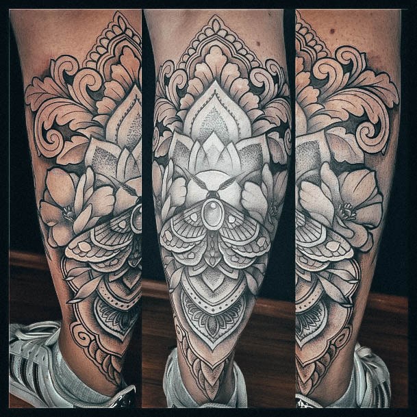 Stunning Leg Sleeve Tattoo On Lady