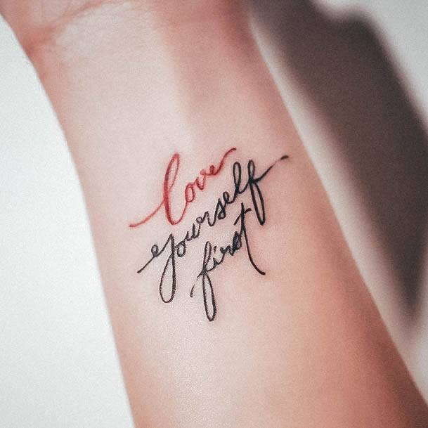 Stunning Love Tattoo On Lady