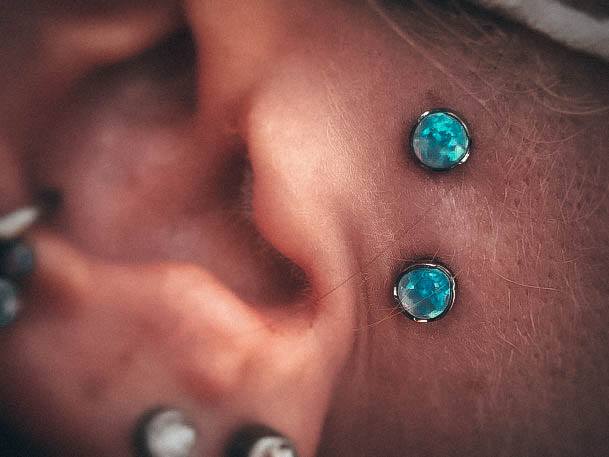 Stunning Magnificent Turquoise Opal Scoop Ear Piercing Ideas For Girls