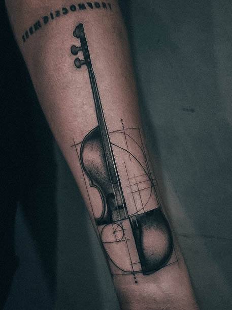 Stunning Music Tattoo On Lady