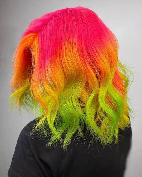 Stunning Neon Hairstyles On Lady