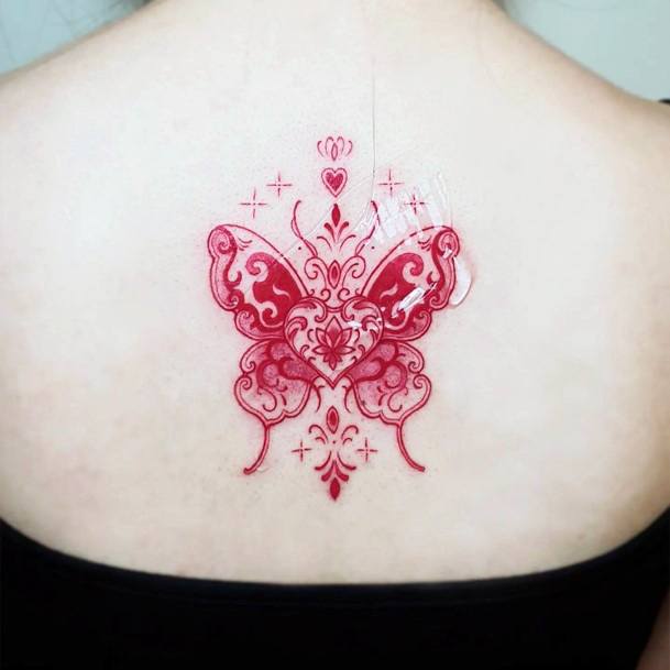 Stunning Ornamental Tattoo On Lady