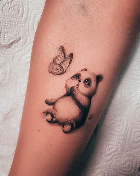 Stunning Panda Tattoo On Lady