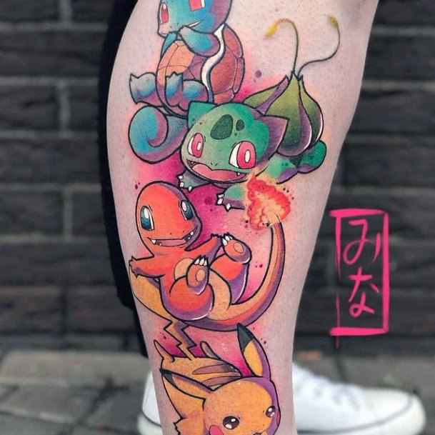 Stunning Pikachu Tattoo On Lady
