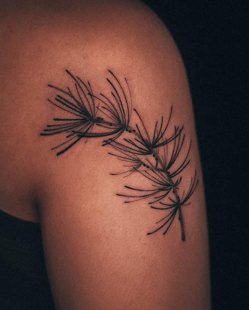 Stunning Pine Tree Tattoo On Lady