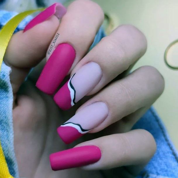 Stunning Pink Summer Nail On Lady