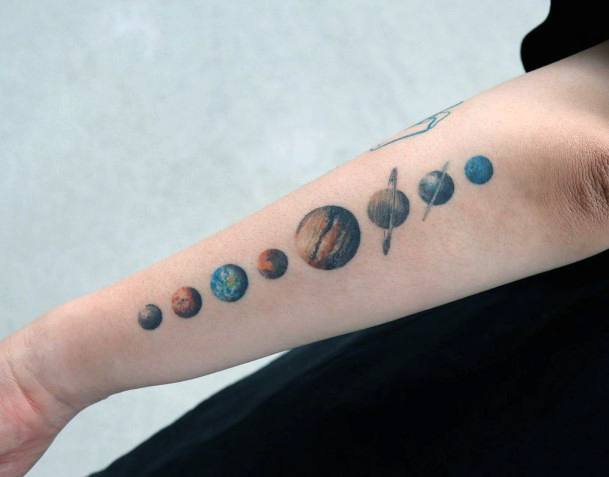 Stunning Pluto Tattoo On Lady