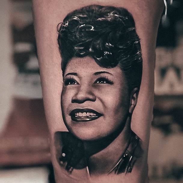 Stunning Portrait Tattoo On Lady