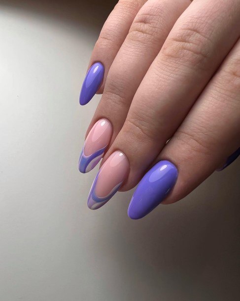 Stunning Purple Summer Nail On Lady