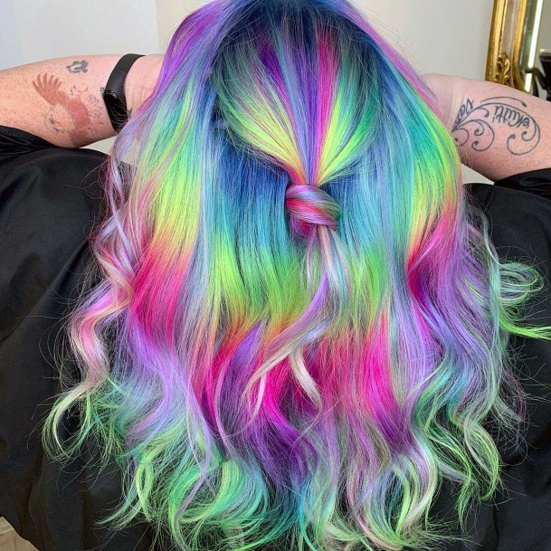 Stunning Rainbow Hairstyles On Lady