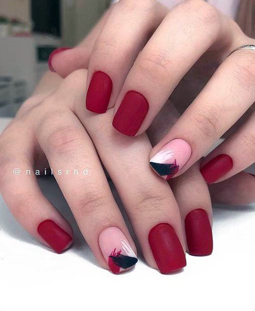 Stunning Red Summer Nail On Lady