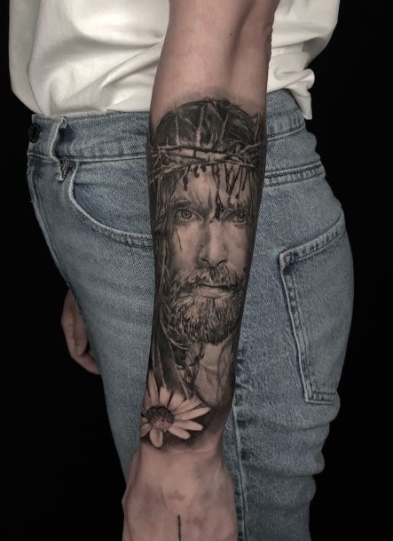 Stunning Religious Tattoo On Lady