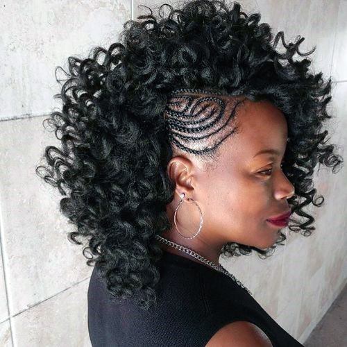 Stunning Side Cornrow Design To Perfect Curls Medium Length Hairstyles For Women Over 50