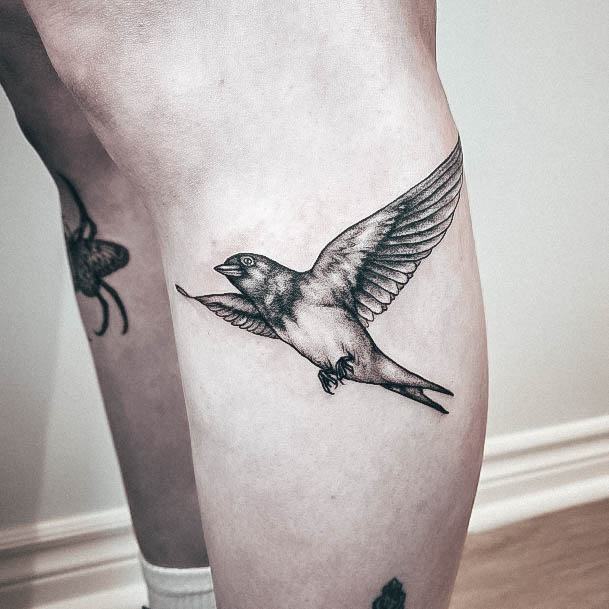 Stunning Small Sparrow Tattoo On Lady