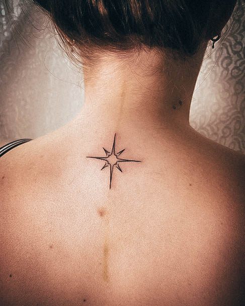 Stunning Star Tattoo On Lady