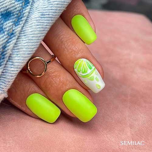 Stunning Summer Matte Nail On Lady