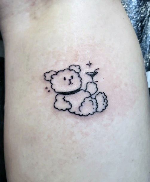 Stunning Teddy Bear Tattoo On Lady
