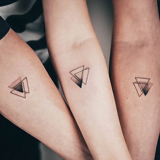 Stunning Triangle Tattoo On Lady