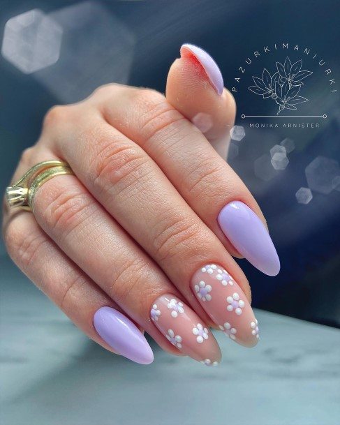 Stunning Violet Nail On Lady