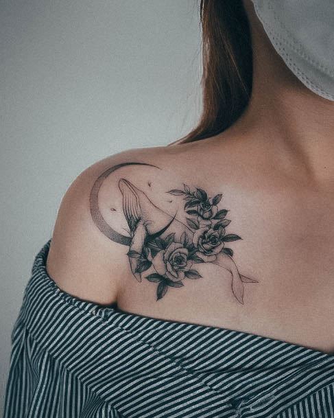 Stunning Whale Tattoo On Lady