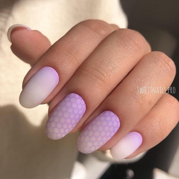 Stunning White Ombre Nail On Lady