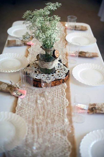 Stunning White Wedding Table Decoration Greenery Blant Centerpiece Inspiration