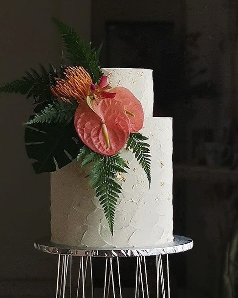 Stylish 2 Tier Wedding Cake