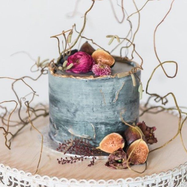 Stylish Boho Rustic Buttercream Wedding Cake