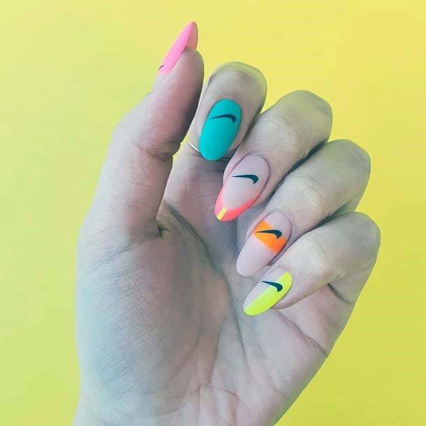 Stylish Colored Sport Nails For Women