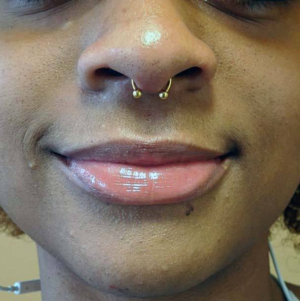 Stylish Cute Gold Septum Body Piercing Inspiration For Women