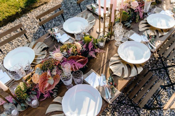 Stylish Fall October Wedding Table Decoration Inspiration Ideas