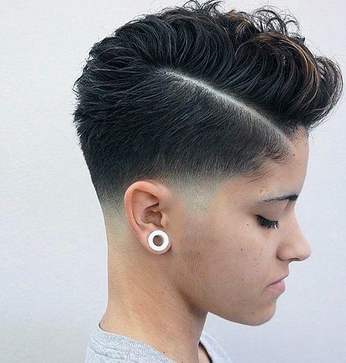 Stylish Hairstyle With Tapered Sides For Females With Black Hair