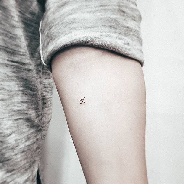 Stylish Womens Airplane Tattoo