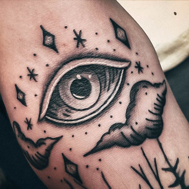 Stylish Womens All Seeing Eye Tattoo