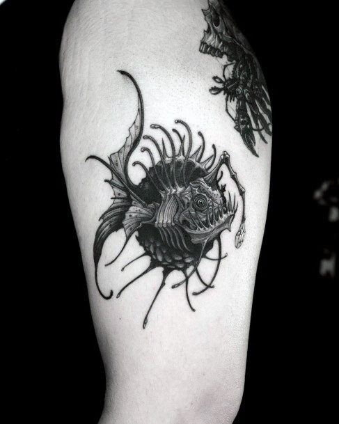 Stylish Womens Anglerfish Tattoo