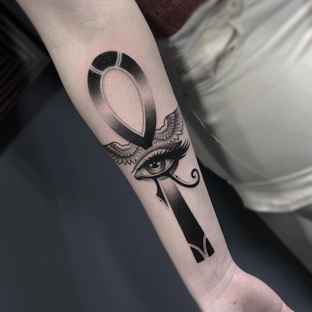 Stylish Womens Ankh Tattoo