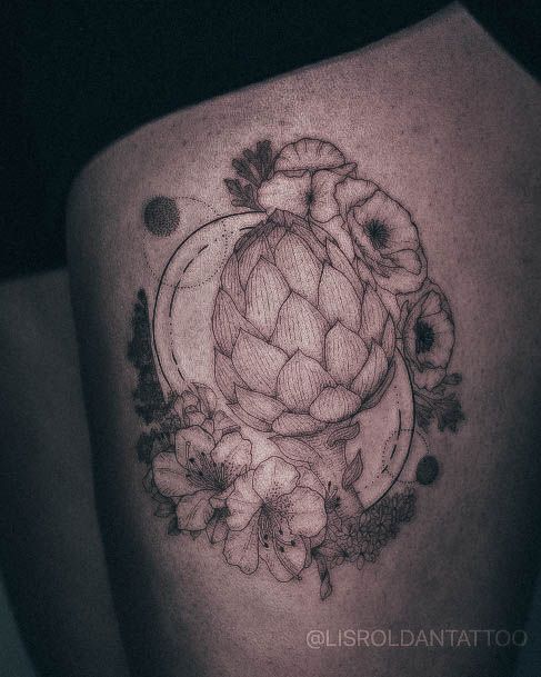 Stylish Womens Artichoke Tattoo