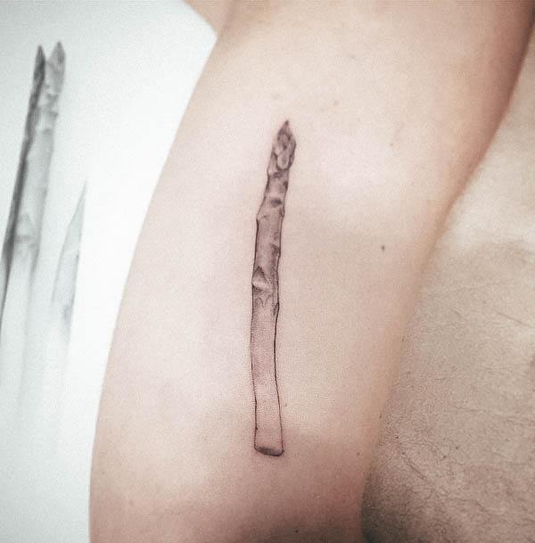 Stylish Womens Asparagus Tattoo