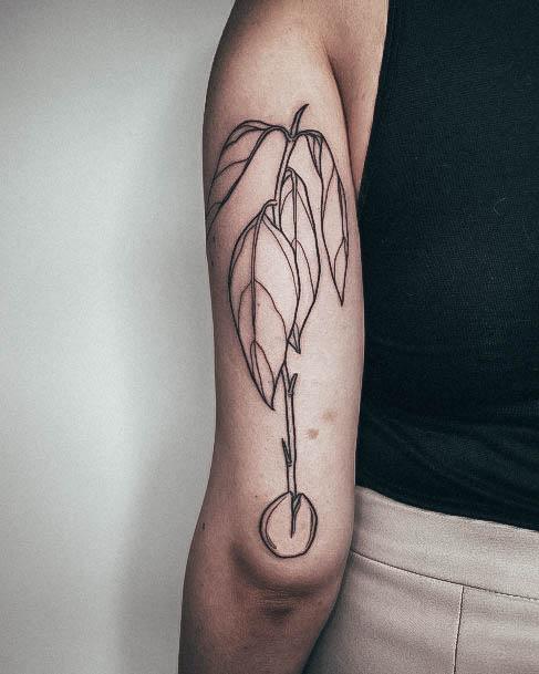 Stylish Womens Avocado Tattoo