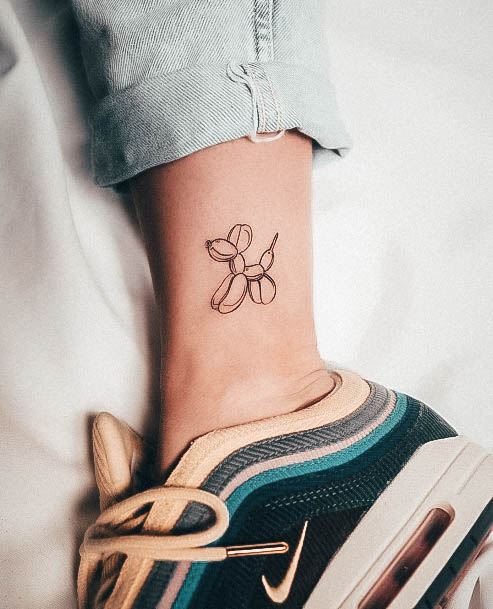 Stylish Womens Ballon Animal Tattoo