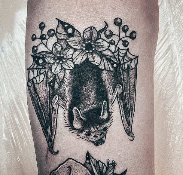 Stylish Womens Bat Tattoo