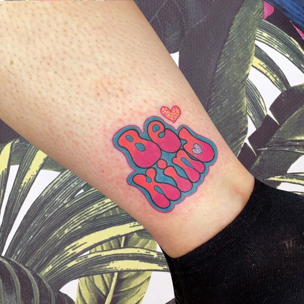 Stylish Womens Be Kind Tattoo