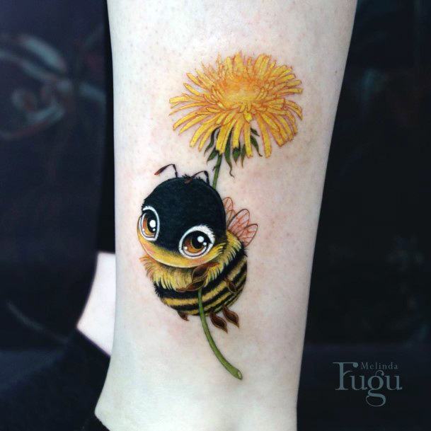 Stylish Womens Bee Tattoo