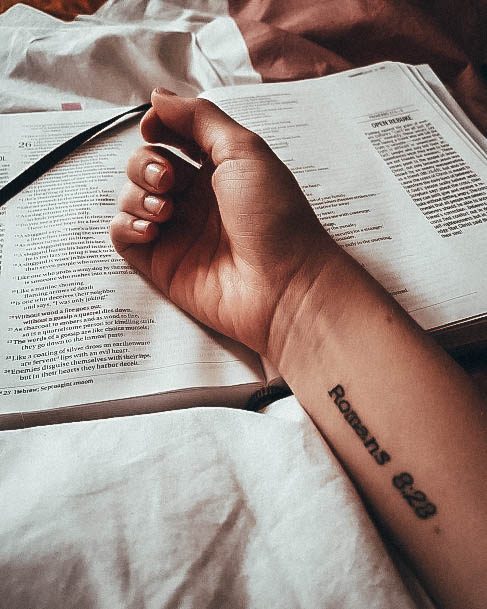 Stylish Womens Bible Tattoo