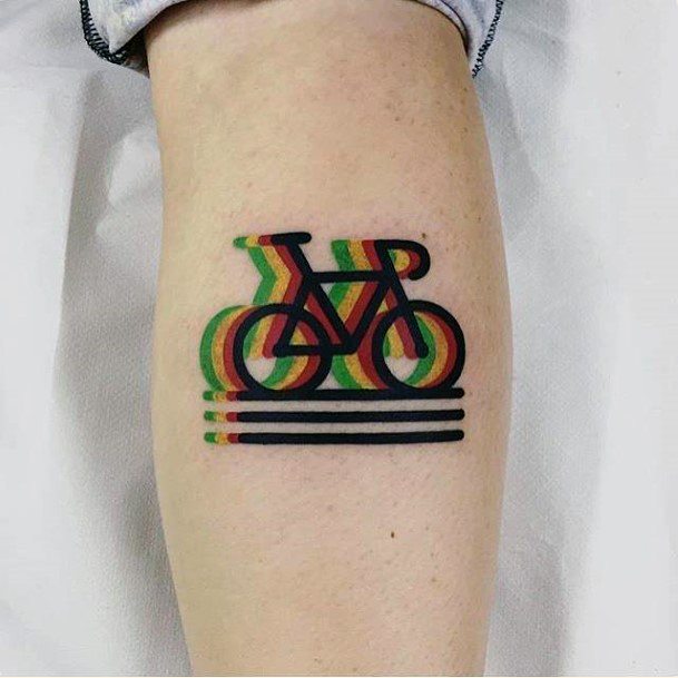 Stylish Womens Bicycle Tattoo