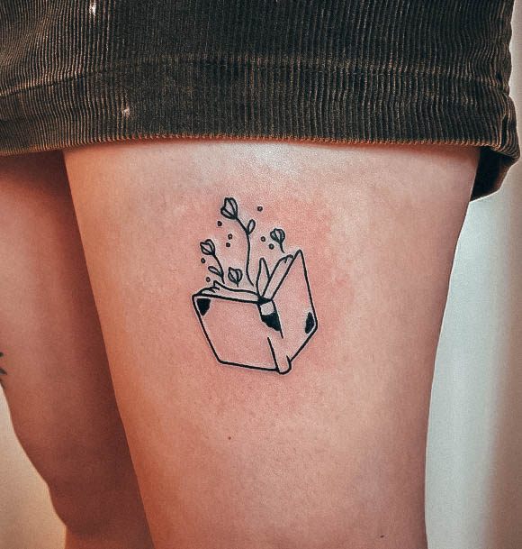 Stylish Womens Book Tattoo